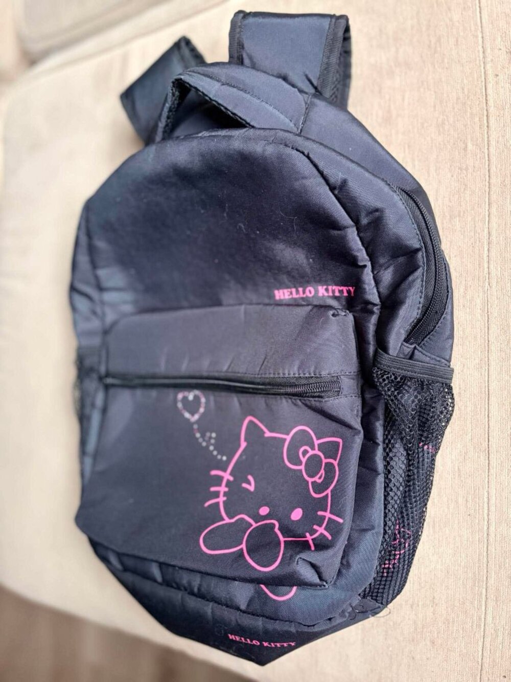 Hello Kitty Black Mini Backpack | Sanrio | Pink Graphic Backpack - Picture 4 of 7